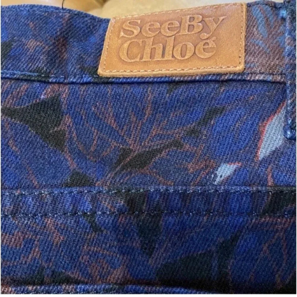See by Chloe Print Ankle Jeans Pants 28 or 29 - Picture 7 of 11